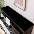 Piano Top Runner Mat, Non-Slip Rubber Bottom, Free Cut Top Protector Dust-Proof Covers for Piano Musical Instrument, Chiffonier, Chest of Drawers, TV Stand, Television Cabinet (Black, 61" x 13.8") by Apriciti