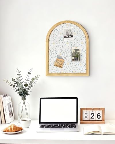 Floral Fabric Bulletin Board with White Criss-Cross Ribbons - Image 4
