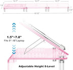 Pink Acrylic Dual Monitor Stand Riser,Laptop Riser Adjustable to 8 Angles - Image 2