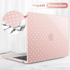 Case for 2026/2025/2024/2023 MacBook Air 15-inch Laptop Release M5 A3448 /M4 A3241 /M3 A3114 /M2 A2941, Stylish Protective Hard Shell Cover for MacBook Air 15.3 inch, Pink Polka Dots - Image 6