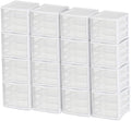 Sterilite ClearView Compact Stacking 3 Drawer Storage Organizer System for Crafting Supplies, Home Office, or Dorm Room, (16 Pack) by Sterilite