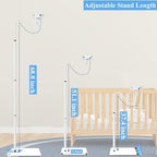 Baby Monitor Floor Stand Holder Mount Compactible for Nanit Pro & Flex Stand,Infant Optics DXR-8 Pro,VTech,Momcozy,HelloBaby,VAVA,nooie IPC100,Motorola VM75/VM50G/VM44 - Image 5