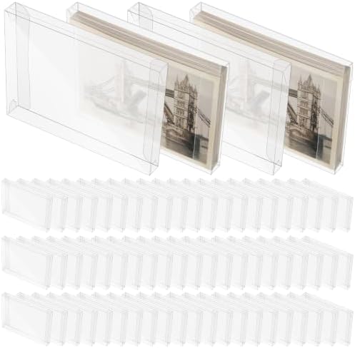 Blulu Clear Greeting Card Box Plastic Storage Organizer Bulk, 200 Packs by Blulu