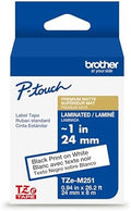 Brother Genuine P-Touch TZe, Black Print on White Label Tape (TZeM251), Premium Matte Laminated,3/4in x 26.2ft (18mm x 8m), for Select P-Touch Label Makers, for Crafts, Home Office, Small Business by Unknown