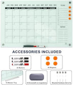 TSJ OFFICE Glass Calendar Whiteboard - 36" x 24" Monthly Planner for Wall - Image 2
