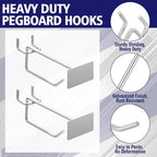 Zonon 50 Pack 4 Inch Metal Scan Hooks with Label Holder for 1/4" Pegboard - Image 3