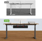 KEEGH No Drill Fabric Under Desk Cable Management Tray 28 in,Black - Image 5
