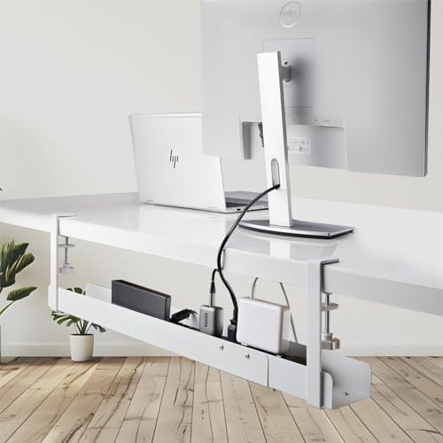 StarTech Under Desk Cable Management Tray, White (CALW-Desk-Cable-Tray) - Image 7