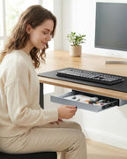 PUTORSEN Under Desk Storage Drawer 14.8" Wide - Smooth Slide Out Organizer - Image 2