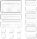 Vtopmart 15 PCS Clear Plastic Drawer Organizers Set, Vanity Organizer Trays by Vtopmart