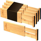 Utoplike Bamboo Drawer Organizer, 4" H Dresser Drawers Dividers for Clothes by Utoplike