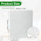 PATIKIL Desk Dividers 24" x 24", 1 Pack Desk Privacy Panel Freestanding Noise Reducing Partition Acoustic Panel with 2Pcs Support Feet for Testing Office Home Library, Light Gray Style A - Image 2