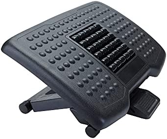 Mind Reader Adjustable Height Ergonomic Foot Rest with Massage Rollers, Black - Image 4