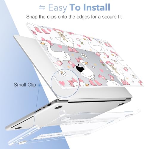 May Chen for 2026 MacBook Pro 14-inch M5 M4 M3 M2 M1 Pro/Max Chip, Release 2026 2025-2021, Model A3427 A3426 A3434 A3112 A3401 A3185, Plastic Hard Shell with Keyboard Cover, Cute Goose Spring - Image 5