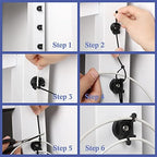 Yookeer 150 Pcs Magnetic Zip Tie Mount Cable Clips Black, 22 mm - Image 6