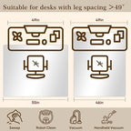 46"x55" Tempered Glass Office Chair Mat for Carpet & Hardwood Floor - Image 3