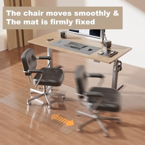 [Thickened to 2.0mm] 36"x48" Computer Chair Mat for Hardwood, PVC Office Mat for Hardwood Floor, Anti-Slip Rolling Chair Floor Protector,Vinyl Mats for Home, Under Desk Mats for Rolling Chairs - Image 4