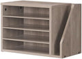 HOOBRO Mail Sorter, Literature Organizer with Adjustable Shelves, Paper Organizer for Office, Home, Wood Countertop Mail Sorter, File Holders, Magazines, Greige BG41WF01N1 by HOOBRO
