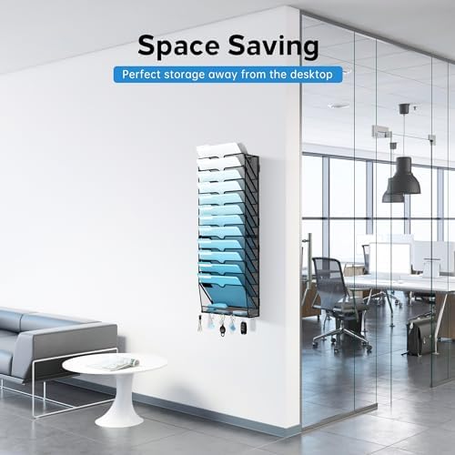 SUPEASY 13-Tier Hanging Wall File Organizer with Hooks, 2 Pack - Image 6