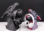 Dragon Headphone Stand, Dragon Headphones Holder, Dragon Statue, Gamer Gift, 15" Tall, Headphones Stand for Gamers (Black & Red Nebula, Large (15" Tall)) - Image 4