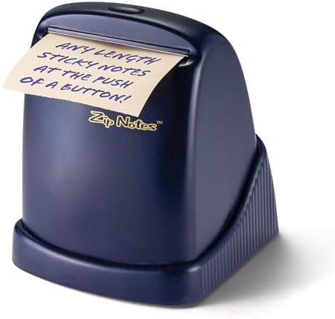 Executive Sticky Note Dispenser and Holder for Desk, Sleek Profile, Dark Blue, High Capacity, 5.0" W X 4.5" D X 5.5" H, Dispenser Perfect for School, Office Desk and Home Us (0023) by ZipNotes