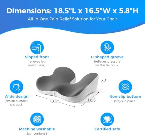 Dreamer Car Seat Cushion for Tailbone & Sciatica Pain Relief - Image 7