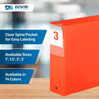 Premium Economy 3-Ring Binder, Spine Label, 3" Round Rings, 6 Pack - Image 5