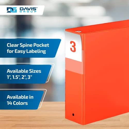 Premium Economy 3-Ring Binder, Spine Label, 3" Round Rings, 6 Pack - Image 5