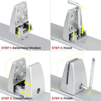 4 Packs Sneeze Guard Clamp Bracket, Sneeze Guard Shield Base for Countertop, Stick On Heavy Duty Aluminum Partition Guard Clip, Panel Support Clamp Stand for Clear Acrylic Desktop Counter Reception - Image 3