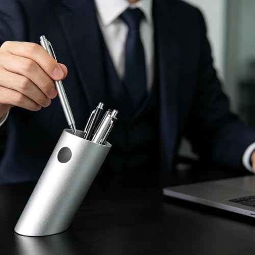 Aluminum Slanted Pen Holder, 2.5lb - Image 2