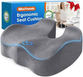 BlissTrends Memory Foam Seat Cushion for Office Chair & Car Seat, LightGrey by BlissTrends