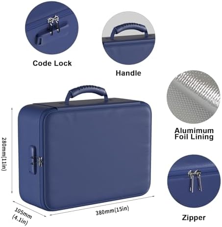 DocSafe 5200°F Fireproof Document Organizer Box with Lock, Blue (Soft) - Image 6
