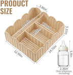 Diaper Caddy Organizer, Scalloped Changing Table Organizer with 4 Dividers - Image 2