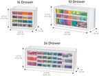 IRIS USA 10-Drawer Organizer, 2 Pack, Makeup Tool Craft Storage, White - Image 4