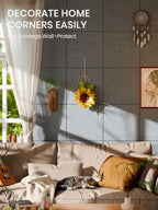Bumusty 48"x 36" Large Felt Bulletin Board Tiles, Slate Gray - Image 4