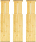 VaeFae 3 Pack Bamboo Drawer Dividers, 4" High Adjustable 11.9-17.1" Clothes Drawer Organizers, Expandable Separators for Bedroom/Bathroom/Kitchen/Office Storage by VaeFaeDirect