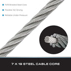 Tie Down – 7,000 lb Hitch Safety Cable – Black Vinyl Coated – Replaces Trailer Chains & Tow Straps – Coiled Cable w/Wire Latch – Made in USA - Image 5