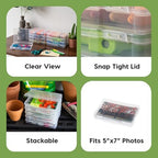 IRIS USA Photo Storage Cases |Made in USA| Fits 5"x7", (10-Pack) - Clear - Image 4