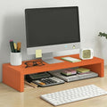 Solid Wood Monitor Stand Riser & Laptop Stand Desk Organizer - Office Accessories for PC Workspace, Computer Organization, Countertop Hutch Orange 19.7x7.9x3in by Unknown