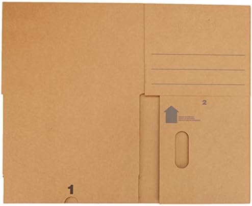 Amazon Basics Moving and Storage Boxes with Handles and Lift-Off Lids, File Storage, Collapsible, 15x10x12 in, Brown, 20-Pack - Image 5