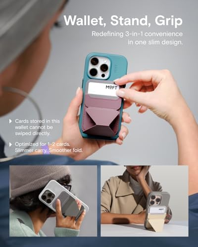MOFT Magnetic Wallet Stand Compatible with iPhone 17/16/15/14/13/12 Series, Angle Adjustment & Magsafe Compatible MOVAS Phone Stand,Sienna Brown - Image 3