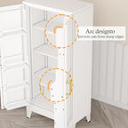 Black Kitchen Pantry Storage Cabinet, 48" Metal Storage Cabinet - Image 4