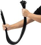 XINGO 36 inch Black Long Zip Ties Heavy Duty 200 PCS, 200LBS Ultra Strong Plastic Wire Ties, Large Cable Ties Extra Long Tie Wraps, Indoor and Outdoor UV Resistant by XINGO
