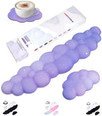 Silky Cloud Wrist Rest Set for Keyboard & Mouse, 16.9", Purple Star by LJYZMDKeyboardWristRest
