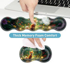 Keyboard Mouse Pad Set, Extended Gaming Mouse Pad+Ergonomics Keyboard Wrist Rest Support, Memory Foam, Easy Typing Pain Relief, 4Pcs XL Ultra Thick Desk Mat,Cute Fox - Image 4