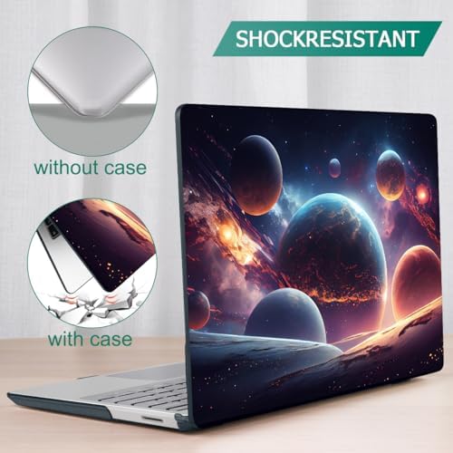 Mektron Case for 13.5" Microsoft Surface Laptop 5/4/3 with Metal Palm Rest Model 1951/1868, 2019/2021/2022 Release Plastic Hard Shell Cover with Screen Protector, Planets - Image 6
