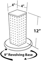 Azar Displays 700220-PNK Pink Pegboard Interlocking Counter Unit 4" x 13" On 9" Diameter Base - Image 3