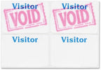 C-Line Time's Up! Self-Expiring 1-Day Visitor Badges, 3 x 2 Inches, 100 per Box (97005) by C-Line