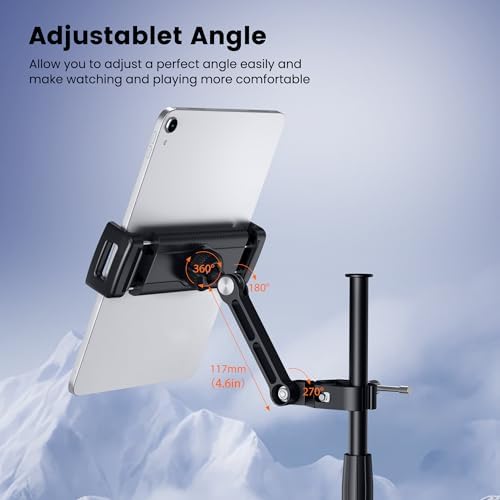 CreaDream iPad Holder for Mic Stand, Aluminum Tablet Holder for Mic Music - Image 4