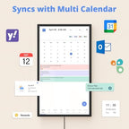 Digital Calendar 24 Inch Touch Screen, Electronic Wall Calendar Chore Chart for Family Monthly/Weekly Planner, Interactive Display Smart Calendar for Home Organization, Desk Mount Included - Black - Image 3